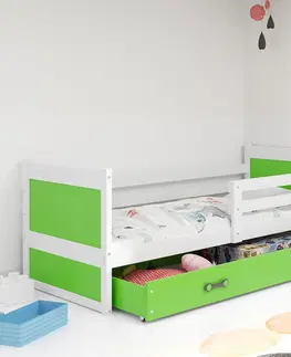 BMS Detská posteľ RICO 1 | biela 90 x 200 cm Farba: Sivá