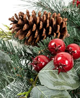Vianočný veniec Berry and pinecone červená, 45 x 10 x 39 cm