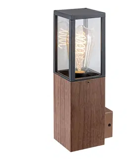 Rabalux 7195 vonkajšia nástenná lampa s drevenými prvkami Wales