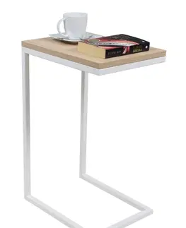ArtAdrk Príručný stolík SPARK | biele nohy Farba: Biela