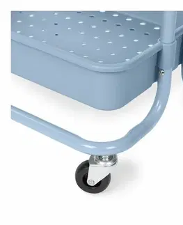 Compactor Kúpeľňový vozík s kolieskami Grena, 3 police, 43 x 34,8 x 75 cm, modrá
