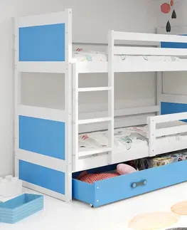 BMS Detská poschodová posteľ RICO | biela 80 x 190 cm Farba: Ružová
