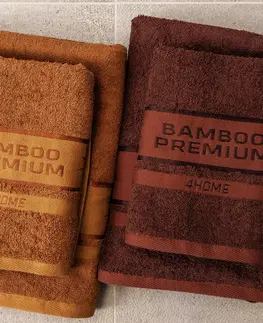 4Home Bamboo Premium uterák tmavohnedá, 50 x 100 cm, sada 2 ks