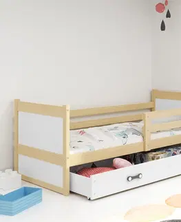 Detská posteľ RICO 1 / BOROVICA 185x80 Farba: Ružová