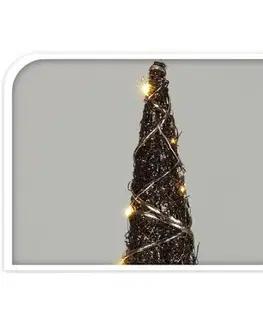 Vianočný LED kužeľ Browee tmavohnedá, 20 LED, 12 x 40 cm