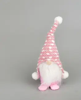 Vianočný textilný škriatok Pinky, 23 cm