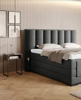 ArtElta Manželská posteľ VEROS Boxspring | elektrická polohovateľná 160 x 200 cm Farba: Poco 07 