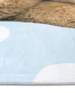 Vopi Detský koberec Ultra Soft Medvedík modrá