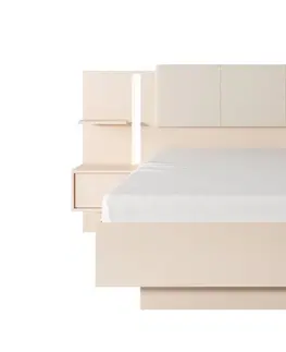 ArtLas Manželská posteľ DUST s nočnými stolíkmi | 160 x 200 cm Prevedenie: Posteľ s výklopným roštom bez matraca