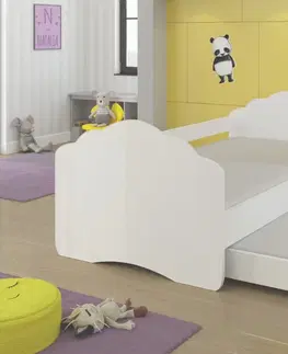 ArtAdrk Detská posteľ CASIMO II | s prístelkou a zábranou Prevedenie: Modrý macko