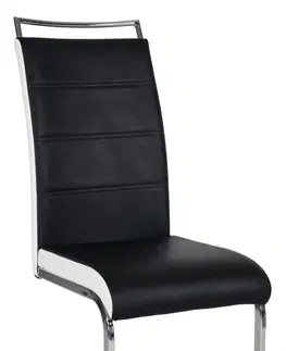 Signal Jedálenská stolička H-441| ekokoža Farba: biela/čierna