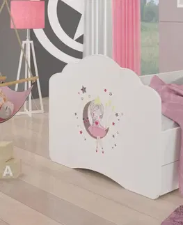 ArtAdrk Detská posteľ CASIMO | so zásuvkou a zábranou Prevedenie: Princess