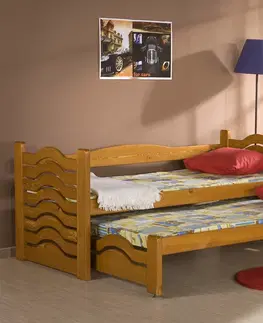 ArtBed Detská posteľ s prístelkou MIKOLAJ Prevedenie: Morenie - Akryl