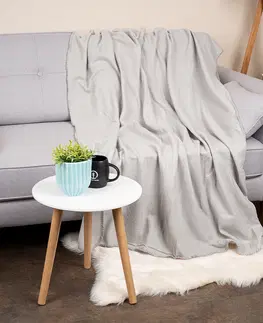 Deka fleece sivá, 130 x 160 cm
