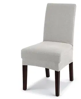 4home Multielastický poťah na stoličku Comfort smotanová, 40 - 50 cm, sada 2 ks