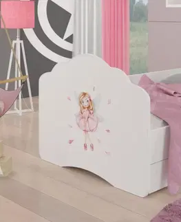 ArtAdrk Detská posteľ CASIMO | so zásuvkou a zábranou Prevedenie: Biela
