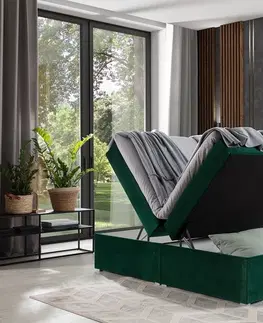 ArtElta Manželská posteľ MERON Boxspring | 160 x 200 cm Farba: Omega 68