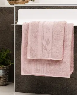 4Home Sada Bamboo Premium osuška a uterák ružová, 70 x 140 cm, 50 x 100 cm 