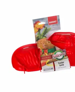 CULINARIA Banquet Forma silikónová Beránek červená, 30 x 16 x 9,5 cm