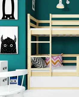BMS Detská poschodová posteľ BINGO | borovica