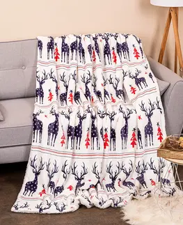 4Home Vianočná baránková deka Deer, 150 x 200 cm