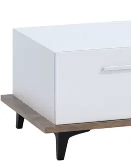 ARTBm Konferenčný stolík BOX-03 Farba: dub burgun / biela / čierna 