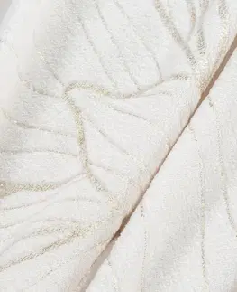 ArtFir Prikrývka na posteľ LILI 1 | biela zlatá 150 x 200 cm