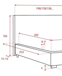 ArtMarz Manželská posteľ ELEKTRA Prevedenie: 140 x 200 cm