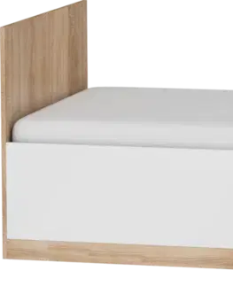 ARTBm Jednolôžková posteľ MAXIMUS | MXS-19 Farba: Dub sonoma svetlý / biely lesk