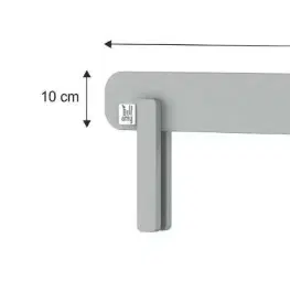 ArtBel Zábranka na posteľ BELL 90cm | univerzálna Farba: Sivo-biela