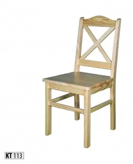 Drewmax Jedálenská stolička - masív KT113 / borovica Morenie: Gray