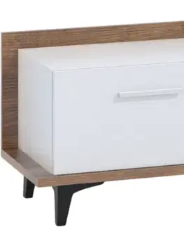 WIP TV stolík 2D1S BOX-09 Farba: dub sonoma svetlá / biela / čierna 