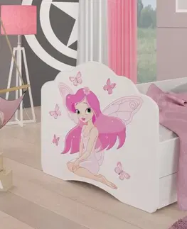 ArtAdrk Detská posteľ CASIMO | so zásuvkou a zábranou Prevedenie: Princezná s koňom