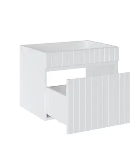 ArtCom Kúpeľňová skrinka s umývadlom a doskou ICONIC White DU60/1 | 60 cm