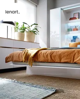 Dig-net nábytok Sklápacia posteľ BED CONCEPT BC-06p | biely lesk 90 x 200 cm