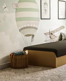 ArtElta Jednolôžková posteľ PARYS hnedá | 80 x 190 cm Farba: Alova 66, Prevedenie: pravé
