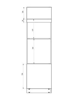 ArtExt Kuchynská skrinka vysoká pre vstavané spotrebiče BONN | D14RU 60 207 Farba korpusu: Grey
