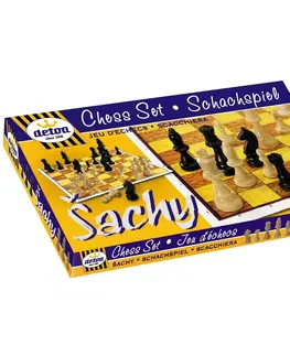 Detoa Spoločenská hra Šach, drevené figúrky, 37 x 22 x 4 cm