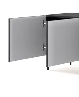 ARTBm TV stolík RAVENNA B 3D 150  | čierna matná Prevedenie: Čierny mat  / zlaté nohy