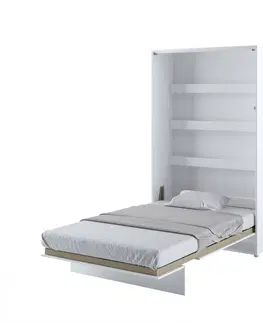 Dig-net nábytok Sklápacia posteľ BED CONCEPT BC-02p | biely lesk 120 x 200 cm