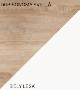 WIP Komoda SOLO | SOL 02 Farba: Craft tobaco / craft biely