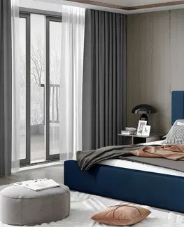 ArtElta Manželská posteľ AUDREY | 200 x 200 cm Farba: Čierna / Soft 11