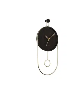 Karlsson 5892BK dizajnové kyvadlové nástenné hodiny