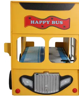 Artplast Detská poschodová posteľ HAPPY BUS | žltý