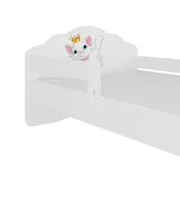 ArtAdrk Detská posteľ CASIMO | so zábranou Prevedenie: Dievča s krídlami