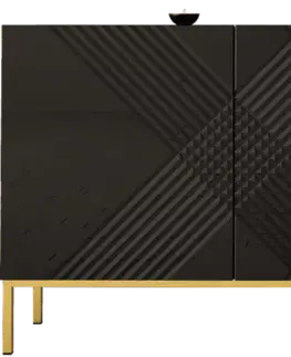 ArtSft Komoda SERO 160 Farba: čierny lesk