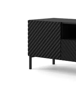 ARTBm Tv stolík SURF 150 | 2D1S Prevedenie: Biela mat / čierne nohy