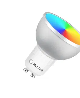 Tellur WiFi Smart LED RGB žiarovka GU10, 5 W, čirá, teplá biela