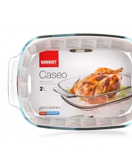 Banquet Misa na pečenie sklenená CASEO 2 l, hranatá