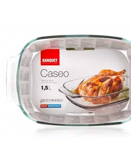 Banquet Misa na pečenie sklenená CASEO 1,5 l, hranatá